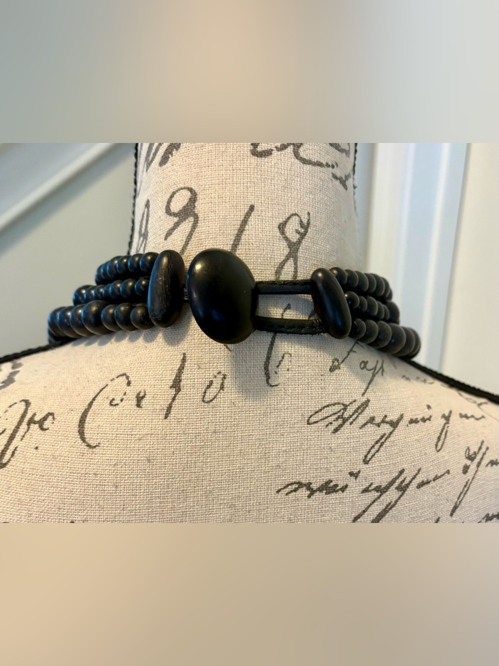 Monies Denmark Signed Collectible Wood Multi Strand Statement Necklace - Picture 15 of 15